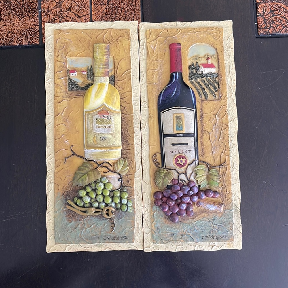 Beautiful Italian style wine wall decor